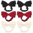 thumbnail image 2 of Shisuyan Bow Scrunchies Elastic 6Pcs 3.73X1.97X0.20In, 2 of 8