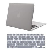 New Hard Shell Plastic Clip Case for MacBook Air 13? M1 (2020-2021) and MWT (2018-2019) Laptop Computer with Matching Color Keyboard Cover (Models A2337 A2179 A1932) (Gray)