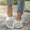 #0009-White, variant on Xucatan Women's Mesh Mule Slides, Closed Toe Breathable Slippers with Padded Insole, Fishnet Upper Flat Soft Sole Casual Shoes, Versatile Plus Size Design for Indoor Outdoor Daily Gift