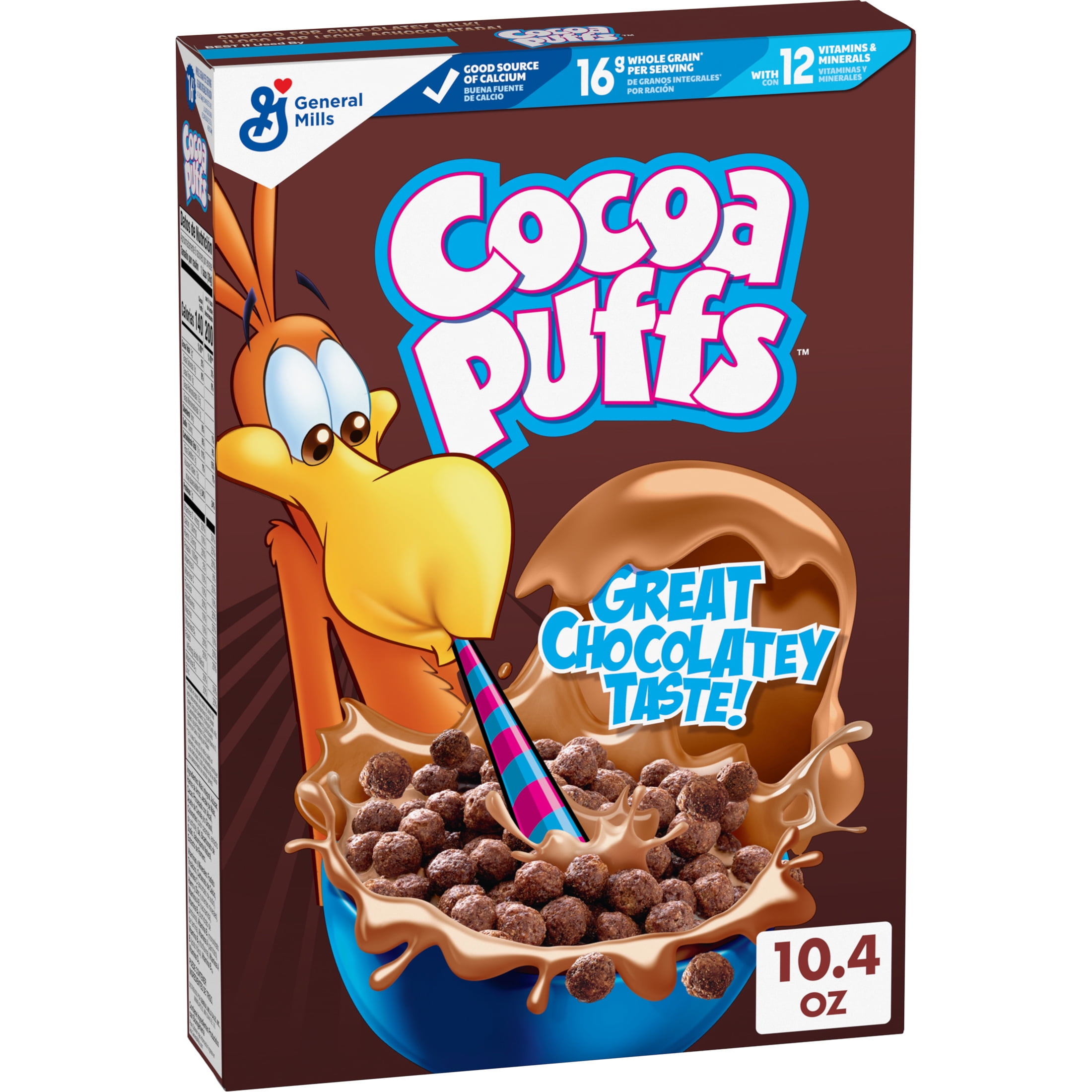 (12 pack) Cocoa Puffs, Chocolatey Breakfast Cereal, Made with Whole Grain, 10.4 oz