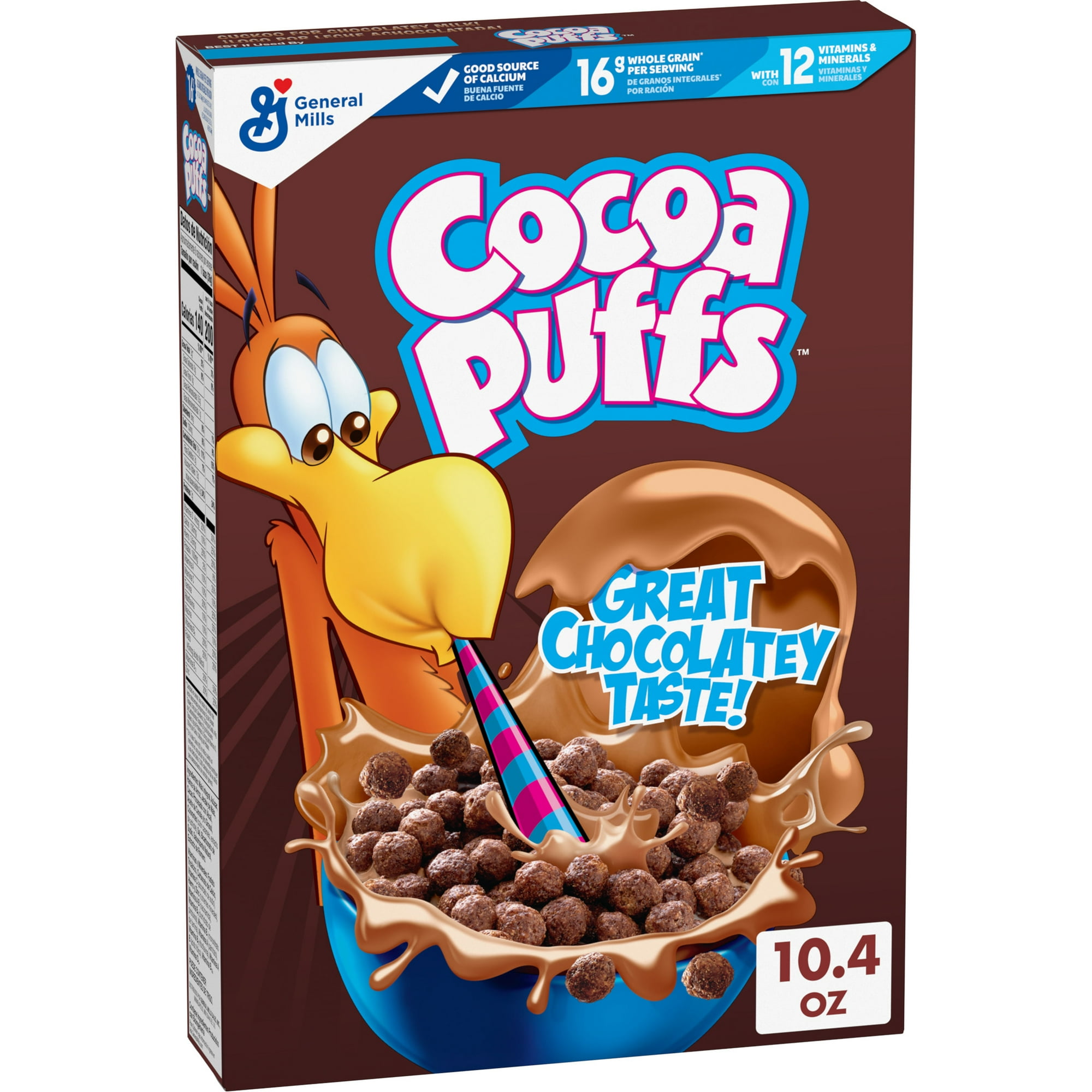 Cocoa Puffs, Chocolatey Breakfast Cereal, Made with Whole Grain, 10.4 oz