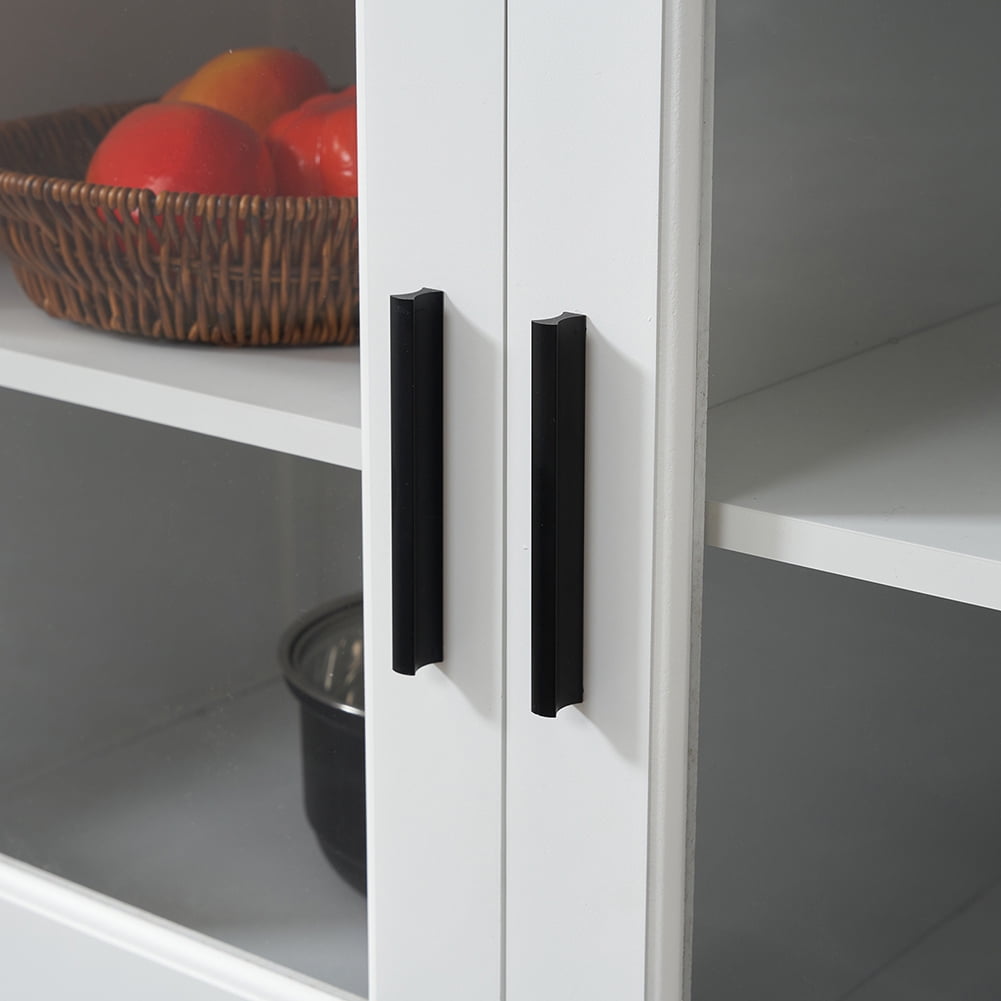 Kadyn Storage Sideboard Buffet Cabinet, Kitchen Storage Cabinet with Double Doors and Double Inner Compartments, Accent Storage Cabinet for Kitchen, White Kadyn Storage Sideboard Buffet Cabinet, Kitchen Storage Cabinet with Double Doors and Double Inner Compartments, Accent Storage Cabinet for Kitchen, White
