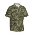 thumbnail image 2 of Fotbe Green Snake Skin Hawaiian Shirt for Men Unisex Summer Beach Casual Short Sleeve Cotton Linen Button Down Shirts-Large, 2 of 9