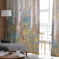thumbnail image 4 of Yellow Blue Oil Painting Sheer Curtains 63 Inches Length 2 Panels Set, Window Sheer Curtains for Living Room/Bedroom, Contemporary Abstract Art Light Filtering Rod Pocket Curtain 52'' x 63'' x 2, 4 of 7