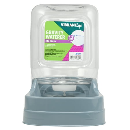 Vibrant Life Gravity Waterer, Medium, 1.2 gal