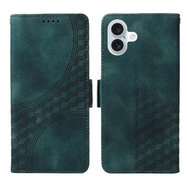 Funda GANGXUN para iPhone 16 Plus con diseño acolchado elegante, cuero PU, protección total y ajuste preciso