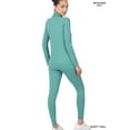 thumbnail image 5 of Zenana Women's Soft Fabric Mock Neck Long Sleeve Top & Leggings - 2 Pieces Tracksuit Set, 5 of 5