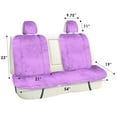 thumbnail image 4 of FH Group Doe16 Fluffy Faux Rabbit Fur Rear Car Seat Cushion, for Most Cars, Trucks, SUVs or Vans - Purple, 4 of 7