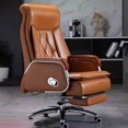 thumbnail image 3 of Executive Modern Ofice Chair Armchair Comfy Design Computer Ofice Chair Leather Recliner Wheels Fotel Do Biurka Furniture My Lux Decor Round, 3 of 16