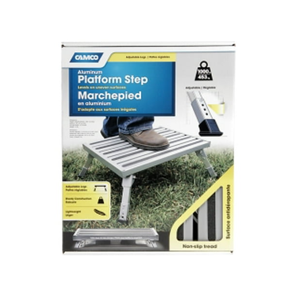 Camco Camco 43676 Step Stool Aluminum Platform Step Adjustable