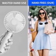 thumbnail image 5 of Portable Neck Fan, Hand Free Personal Mini Fans USB Rechargeable,360 Degree Free Rotation for Traveling, Sports, Office, Reading (3 Speed Adjustable, Headphone Design) Wearable Neckband Cooler (Black), 5 of 6