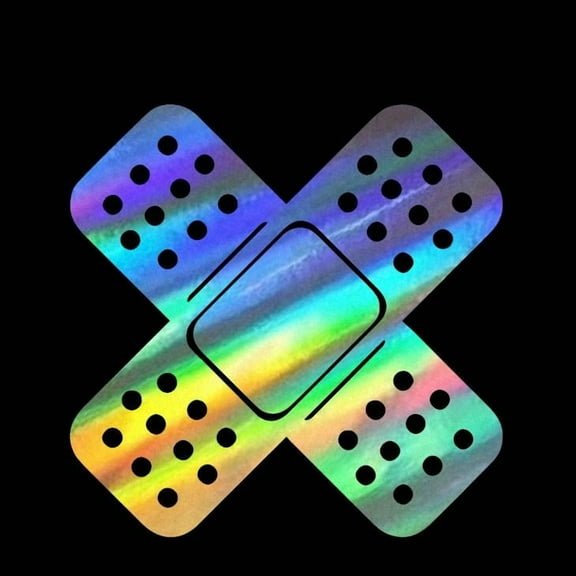Cross Band Aid Temporary Car Repair Vinyl Decal Sticker UV & Waterproof Bumper Window Laptop Automotive Water Bottle Gift accessories – HOLO 5"