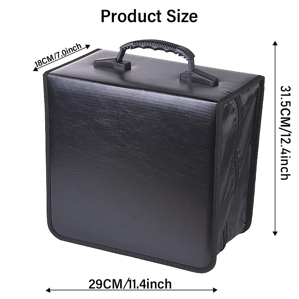 520 Capacity CD Case,DFITO Heavy Duty Leather DVD Disc Case Bag Holder Organizer Binder