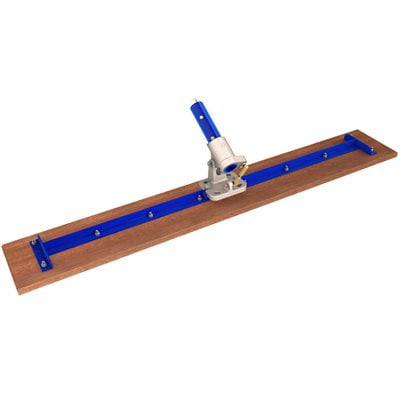 WOOD BULL FLOAT - SQUARE END 48" x 7 1/4" WITH ROCK N ROLL- BRACKET