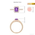 thumbnail image 4 of ANGARA Natural 0.9 Ct. Amethyst with Diamond Halo Engagement Ring in 14K Rose Gold for Women (Ring Size: 3.5), 4 of 9