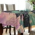 thumbnail image 5 of WOBOGO Black Cat with Cactus Square Tablecloth 60×90in Polyester Fabric Tablecloth Washable Dust Resistant Wrinkle Resistant, 5 of 9