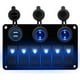 thumbnail image 1 of Panel De Interruptor Basculante De 6 Bandas Dc 12V/24V, Panel De Interruptor De Palanca Led Impermeable Marino Universal Para Coche Para Barco Marino Rv matsuzay VI007325-00, 1 of 7