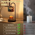 thumbnail image 6 of Candle Warmer Lamp with Timer, Bald Eagle Stars Stripes Wings Fiery Patriotic Fantasy Non-slip Wireless Remote Control Wax Melts Warmer with 4 Bulbs for Home Office Dorm, Birthday Gifts for Women, 6 of 7