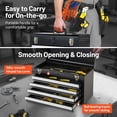 thumbnail image 3 of 20.5-Inch Portable Metal Tool Box, 4-Drawer Tool Chest with Ball Bearing Slides & Lock, Powder Coated Storage Organizer with EVA Liners, 3 of 5