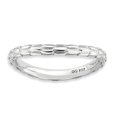 thumbnail image 1 of 925 Sterling Silver Plate Wave Band Ring Size 9.00 Stackable Curved, 1 of 7
