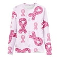 thumbnail image 4 of Hvyesh Women Breast Cancer Sweatshirt Pink Ribbon Long Sleeve Survivor Awareness Sweatshirts Crew Neck Gifts Faith Over Fear Cancer T-Shirt, 4 of 4