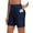 Navy Blue, variant on Women’s High Waisted Swimming Causal Beach Board Shorts with Pockets