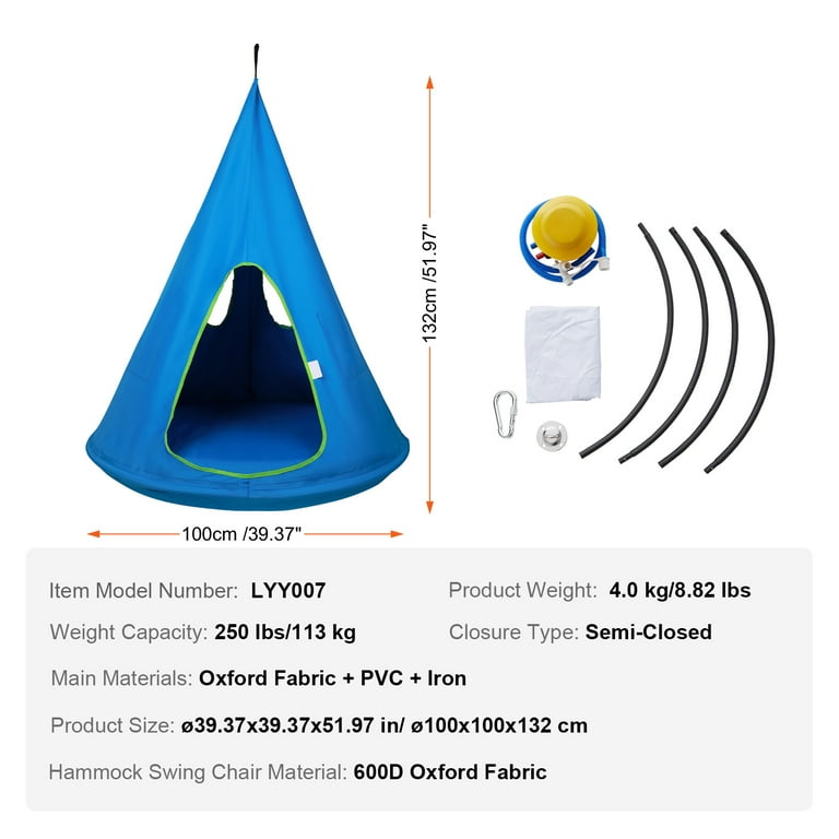 SKYSHALO Children’s Nest Swing Chair, Adjustable Rope Hammock