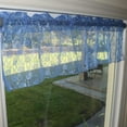 thumbnail image 2 of Floral Lace Window Valance 58 Inch Wide Sea Blue, 2 of 3