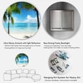 thumbnail image 5 of Designart 'Palm Trees and Sea' Disc Landscape Photography Circle Metal Wall Art, 5 of 5