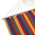 thumbnail image 6 of Sterling Sports Cotton Hammock with Wooden Spreader for Outdoor Patio Yard Poolside, 4ft Wide for 1 Person, 420 lbs Capacity, Rainbow Trail, 6 of 8