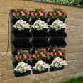 thumbnail image 3 of Self Watering Wall Planter with 18 Pots, Wall Planters for Indoor Plants, Vertical Garden Planter, Wall Mounted Plastic Plant Grow Pots for Fruits Vegetables Flowers Herbs (Black), 3 of 9