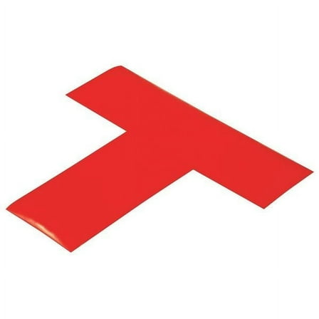 Mighty Line Floor Tape,Red,2 inx6 in,T,PK100 REDT
