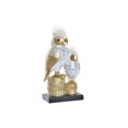 thumbnail image 1 of Decorative Figure DKD Home Decor Owls Golden White Resin Traditional (14,5 x 9 x 26 cm), 1 of 3