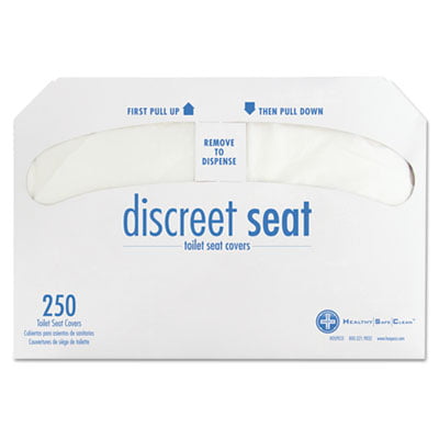 Hospeco Discreet Seat Half-Fold Toilet Seat Covers 20 Packs of 250 2, 1- 20 Packs of 250 