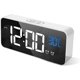 thumbnail image 1 of Reloj Despertador Digital LED, Reloj Despertador Digital Espejo Reloj de Escritorio Reloj Despertador de Viaje Recargable USB con 2 Alarmas/Snooze/Temperatura Ormromra LN-1009, 1 of 8