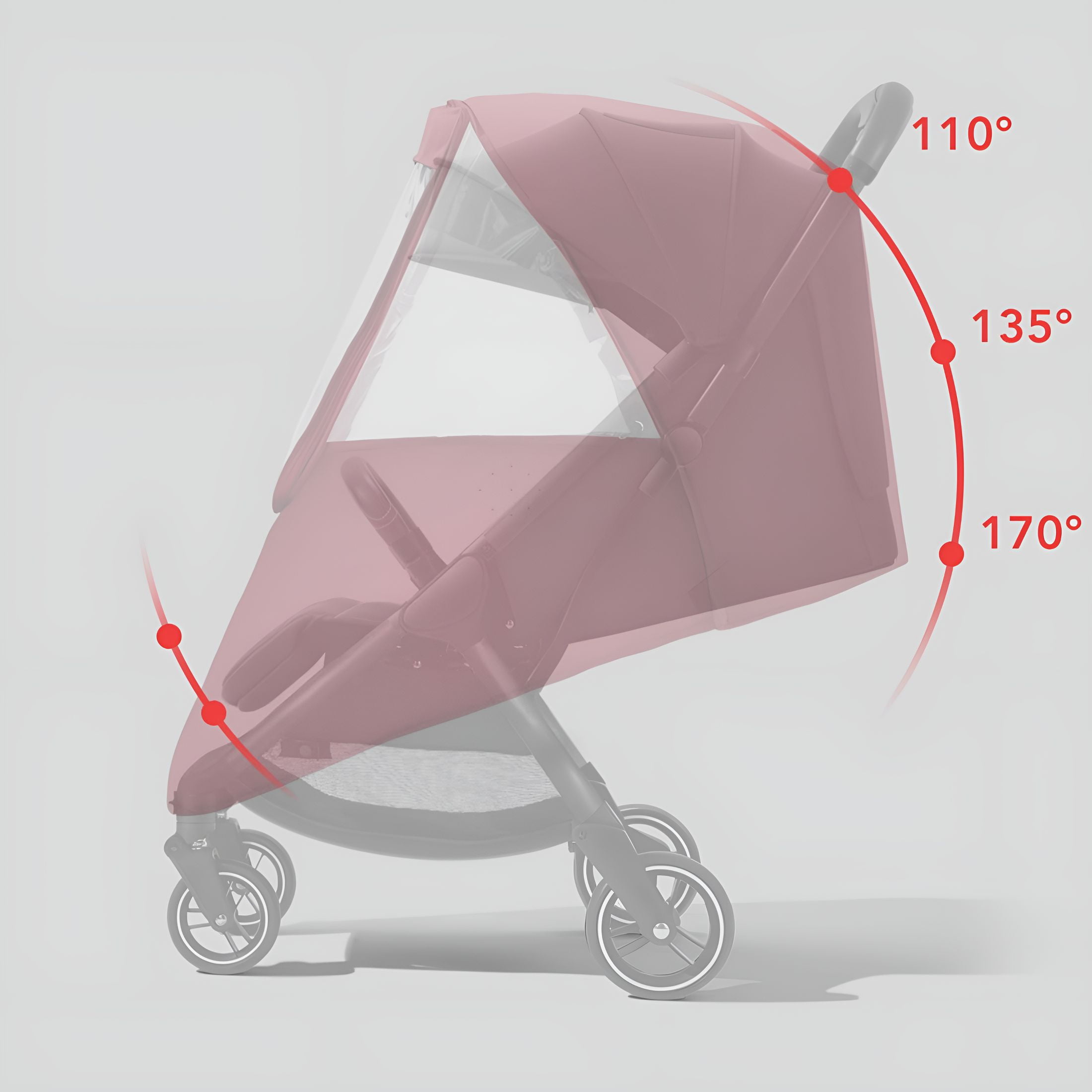 LADYGYM 2026 New Baby Stroller Cold Weather Shield,Winter Universal Windproof Stroller Rain Cover Protection Travel Baby Pram Rain Cover Pushchairs Accessories Dust Snow Protection Weather Shield