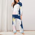 thumbnail image 3 of Disketp Pajamas Set Long Sleeve Sleepwear Womens Button Down Nightwear Pj Sets-Cute Elephant, 3 of 9