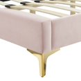 thumbnail image 6 of Tufted Platform Bed Frame, Twin Size, Velvet, Pink, Modern Contemporary Urban Design, Bedroom Master Guest Suite, 6 of 10