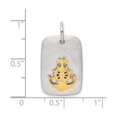 thumbnail image 2 of Sterling Silver Gold-Tone Anchor Brushed Pendant, 2 of 4