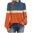 thumbnail image 2 of ICHUANYI Long Sleeve Shirts for Women Fall Fashion Basic Trendy Crew Neck Printed Casual Tops Loose Casual Elastic Blouse Top, 2 of 6