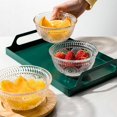 thumbnail image 3 of Glass Salad Bowl Embossed Sunflower Phnom Penh Transparent Bowl Fruit Noodle Rice Bowl Decoration Tableware Kitchen Accessories Tracing Gold, 3 of 6