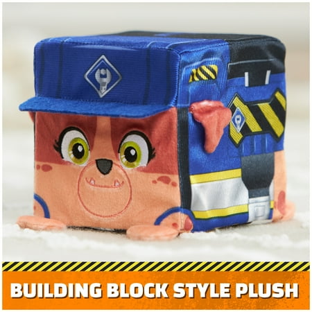 Rubble & Crew, Mix, 4-Inch Cube-Shaped Plush Toy for Kids Ages 3+