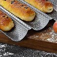 thumbnail image 4 of Oven Baguette Mold, Bread Baguette Mold, Baguette Mold, Non-stick Perforated Baking Tray, for 2 Baguettes, Bread Molds in High Quality (38x16.2x2.4cm), 4 of 4