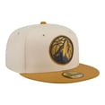 thumbnail image 3 of Men's New Era Cream/Tan Minnesota Timberwolves Two-Tone Color Pack 59FIFTY Fitted Hat, 3 of 7