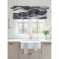 thumbnail image 2 of Valances for Windows Black Gray Rod Pocket Cafe Window Treatments Valance Curtains for Kitchen Bathroom Laundry Basement Windows 42"x12", 2 of 9
