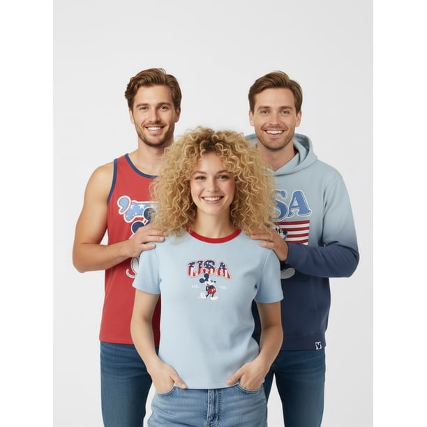 Disney Men's Mickey Mouse America 250 Spirit of 76 USA Graphic
