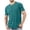 Sky Blue, variant on hoksml Men's Heather Crew Neck Short Sleeve T Shirt Soft Stretchy Regular Fit Solid Plain Basic Top For Daily Gym Vacation Casual Wear
