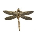 thumbnail image 3 of perfk Mini Dragonfly Sculpture Brass Desktop Dragonfly Sculpture for Desk Tea Room Gold and Black, 3 of 9