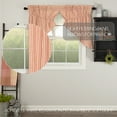 thumbnail image 5 of VHC Brands Farmhouse-Kitchen Sawyer Mill Ticking-Rod Pocket Cotton Drawstring Ties Striped-Curtain, Prairie Swag Set 36x36x18, Red, 5 of 7