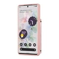 thumbnail image 3 of for Google Pixel 6a Detachable Shoulder Strap Wallet Case, with Card Slots & 360-degree Rotation Stand Ring Flip Premium PU Leather Protective Cover Lanyard for Women Girls, Rosegold, 3 of 9